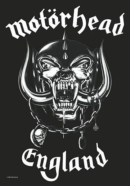 Motorhead England large fabric poster/ flag 1100mm x 750mm