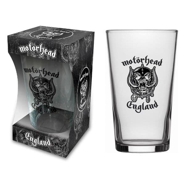 Motorhead England Logo Beer Glass (rz)