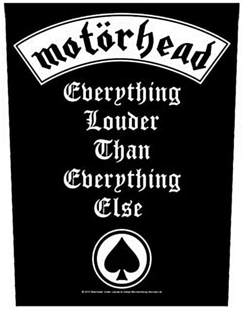 Motorhead Everything Louder.. large sew-on back patch  (rz)