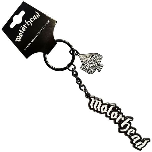 Motorhead Logo with Ace of Spades Charm  shaped metal keyring