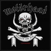 Motorhead March or Die iron-on / sew-on patch 95mm x 95mm (rz)