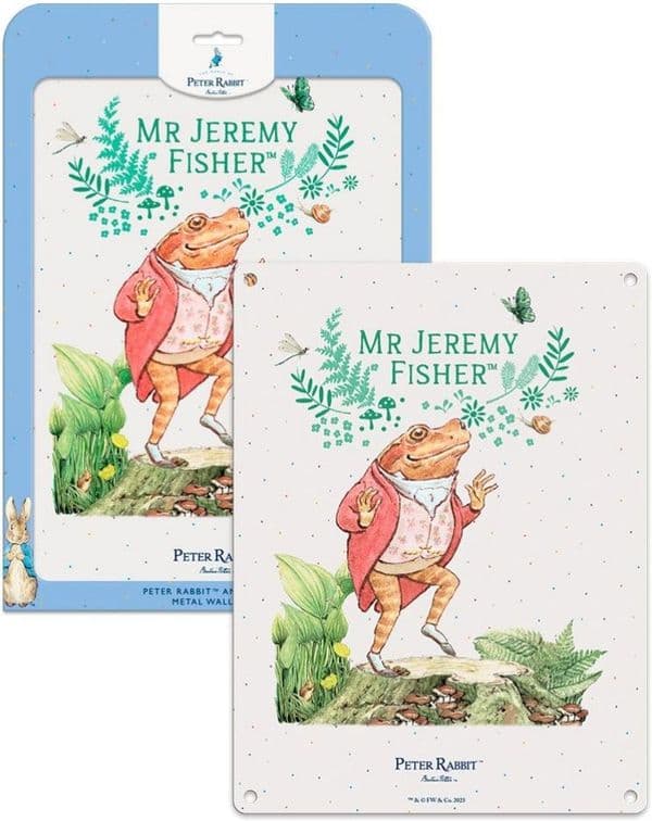 Mr Jeremy Fisher by Beatrix Potter Licensed Large Steel Sign 400mm x 300mm 6289