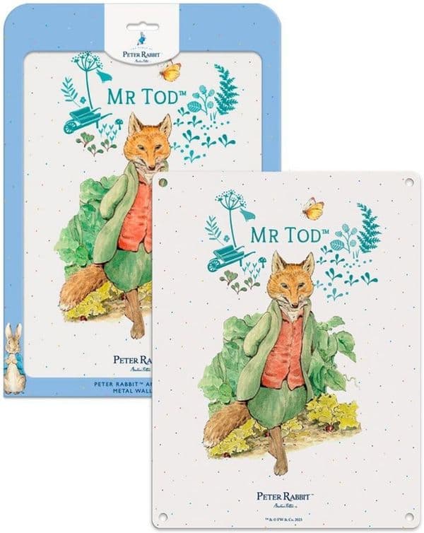 Mr Tod by Beatrix Potter Licensed Steel Sign 200mm x 150mm 6288