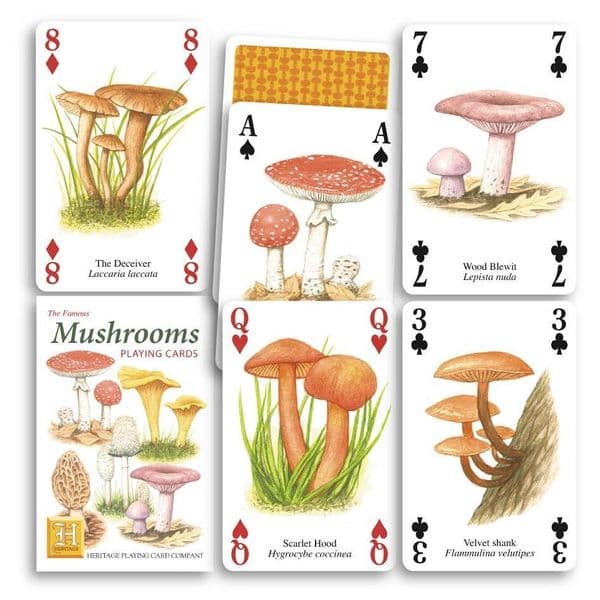 Mushrooms set of 52 playing cards (+ jokers)