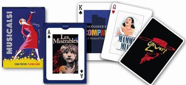 Musicals (posters of stage shows) set of playing cards + jokers