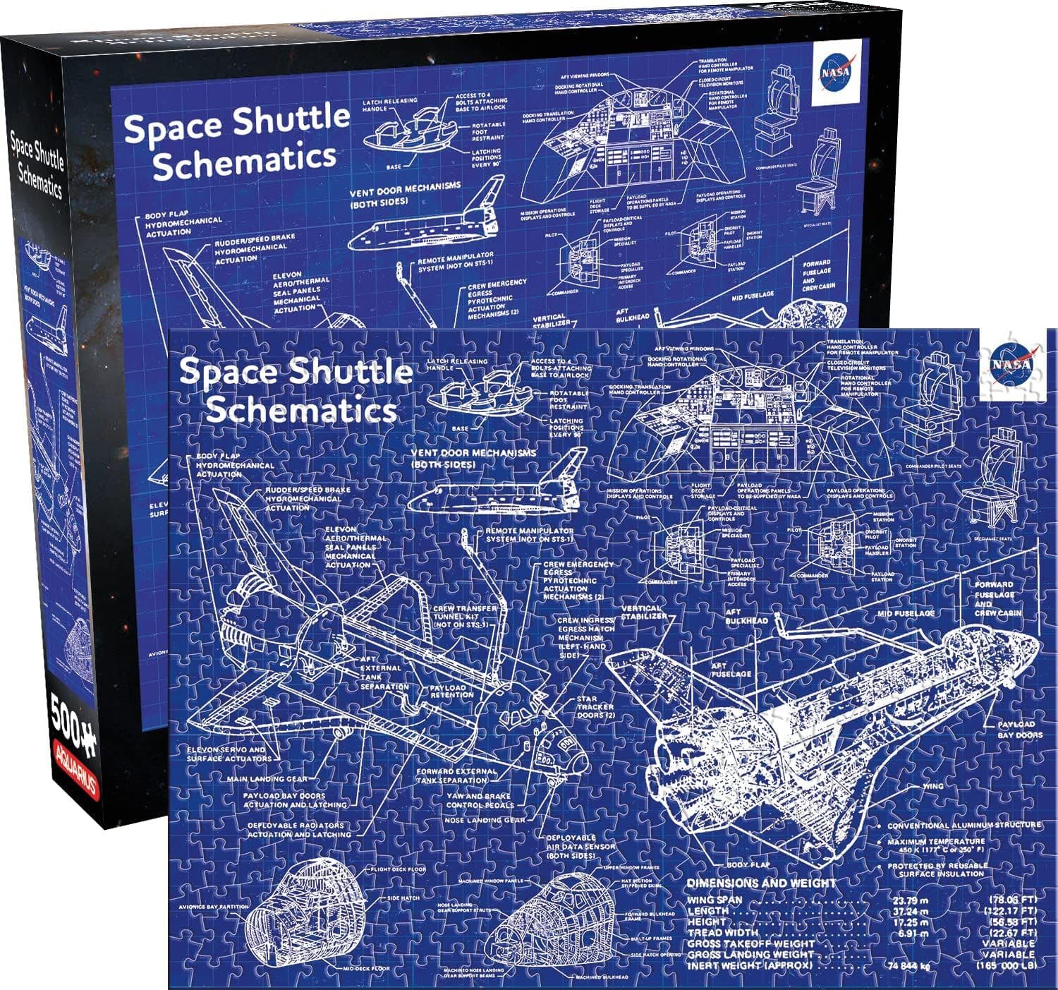 NASA Space Shuttle Schematics 500 piece jigsaw puzzle 350mm x 480mm