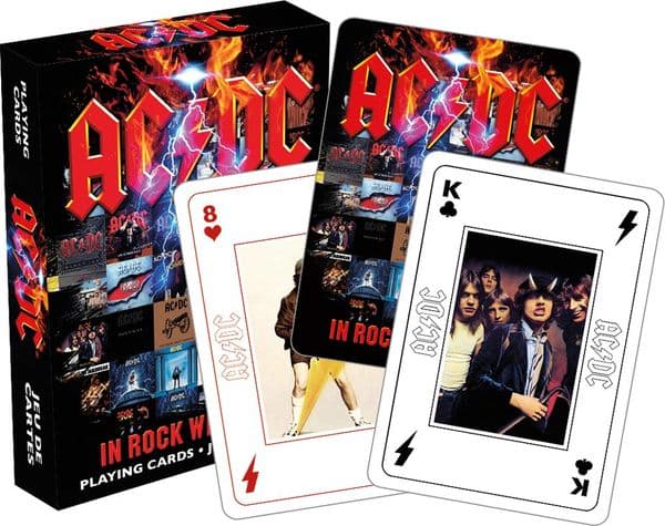 New! AC/DC In Rock We Trust set of 52 playing cards + jokers