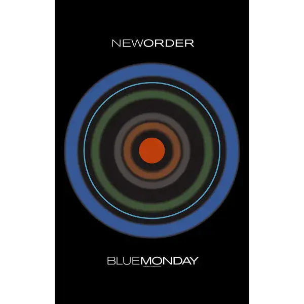 New Order Blue Monday large fabric poster / flag 1100mm x 700mm (rz)