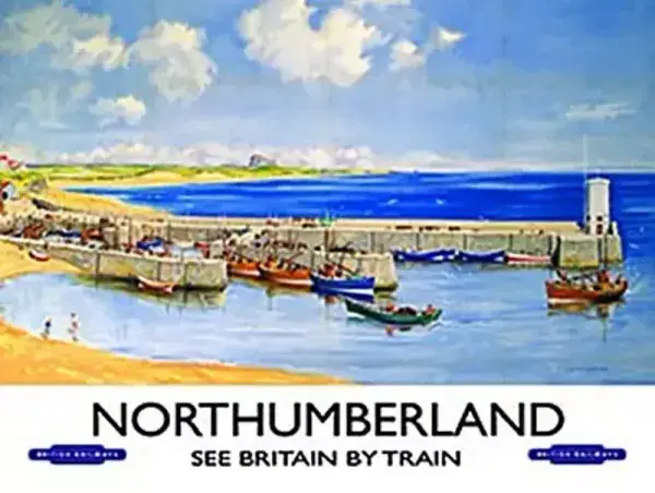 Northumberland (old rail ad.)  steel sign  400mm x 300mm