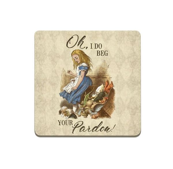 Oh I Do Beg Your Pardon! (Alice in Wonderland) mat / coaster (og)