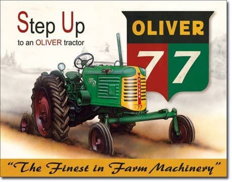 Oliver 77 Step Up Tractor metal Sign  (de)