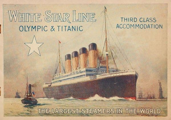 Olympic & Titanic 3rd class Replica Advertising Booklet