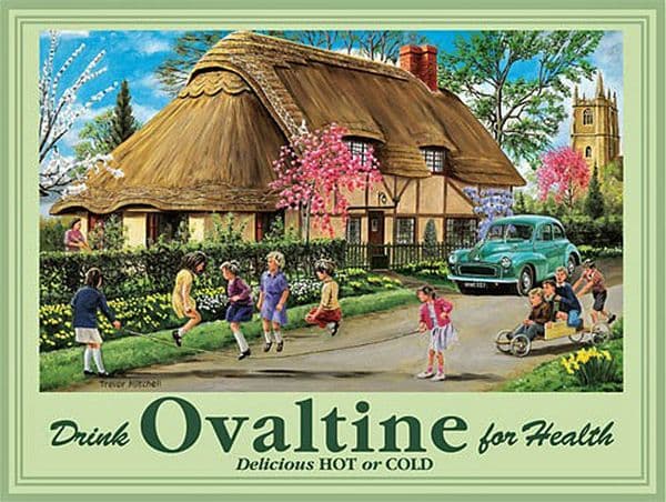 Ovaltine Advert steel wall sign 400mm x 300mm