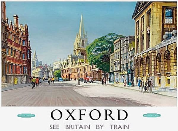 Oxford Old Rail Ad large steel sign 400mm x 300mm  (og)