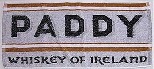 Paddy Irish Whiskey Cotton Bar Towel 500mm x 250mm