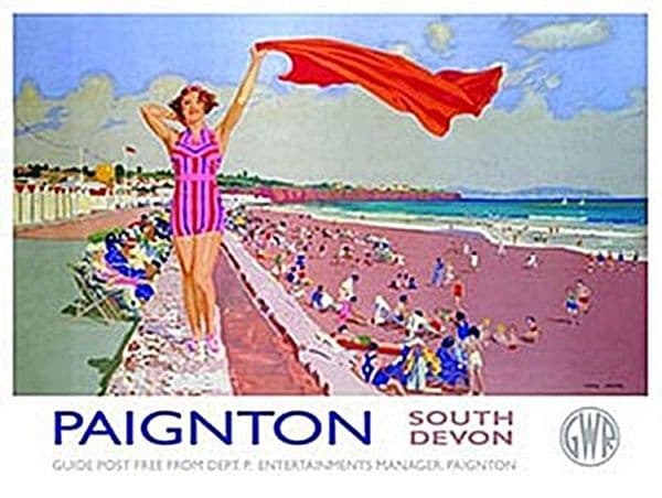 Paignton (Old Rail Ad.) large steel sign 400mm x 300mm (og)