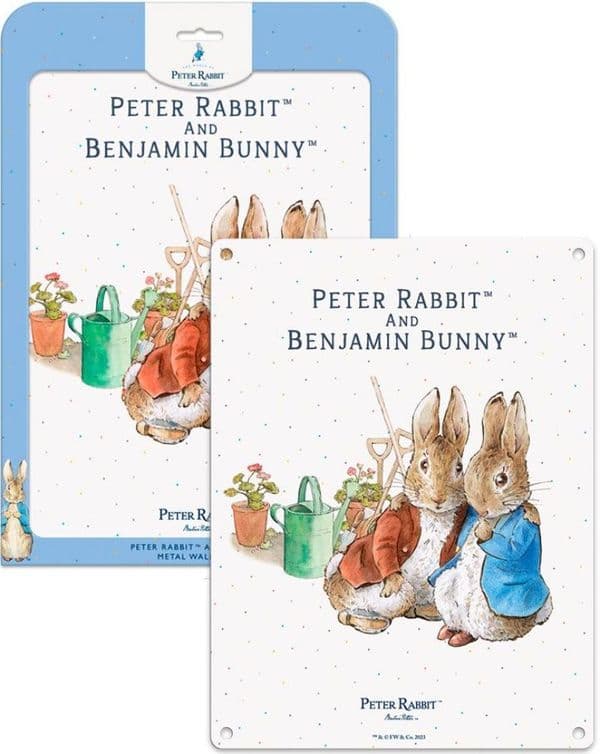Peter & Benjamin by Beatrix Potter Licensed Large Steel Sign 400mm x 300mm 6300