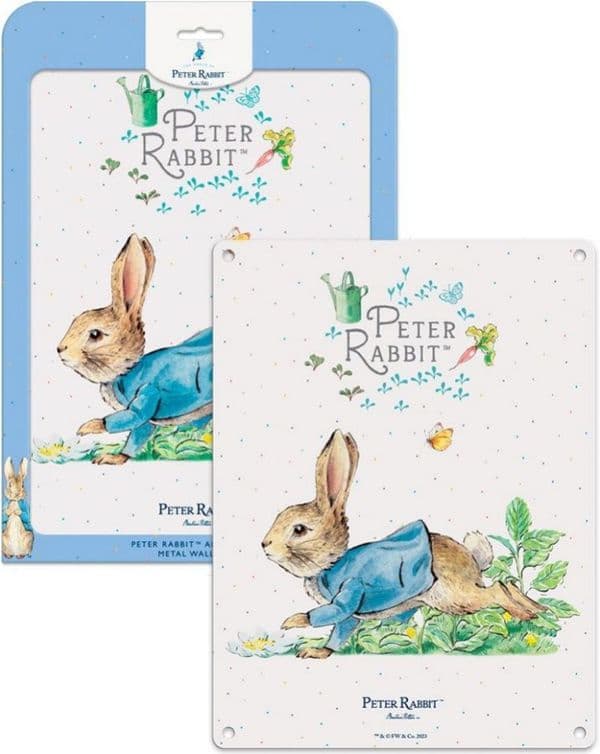 Peter Rabbit by Beatrix Potter Licensed Large Steel Sign 400mm x 300mm 6292