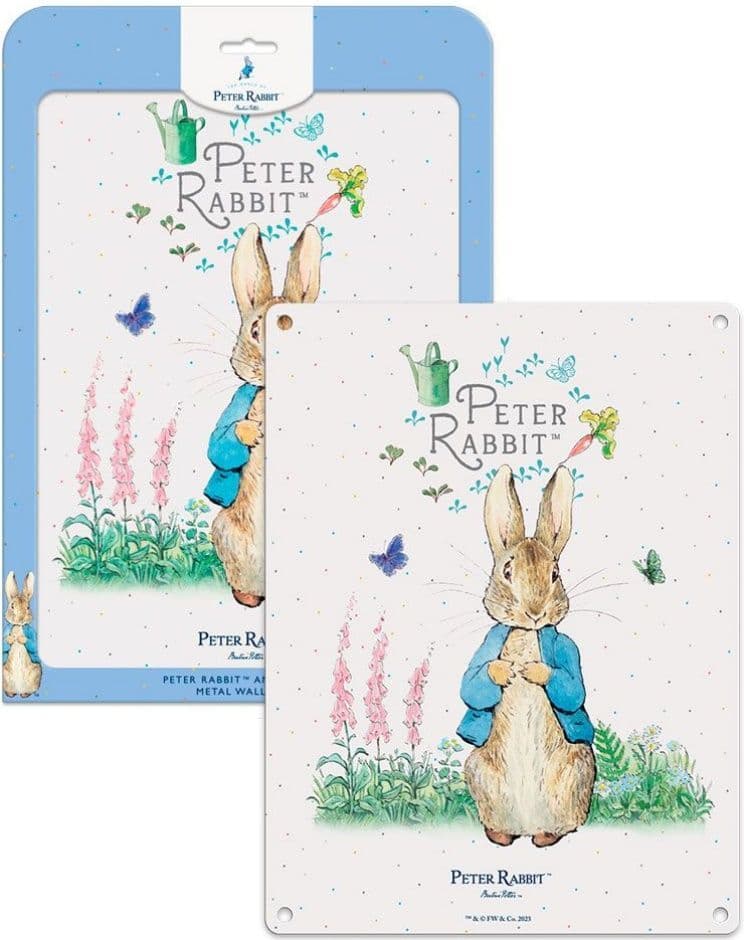 Peter Rabbit by Beatrix Potter Licensed Steel Sign 200mm x 150mm 6290