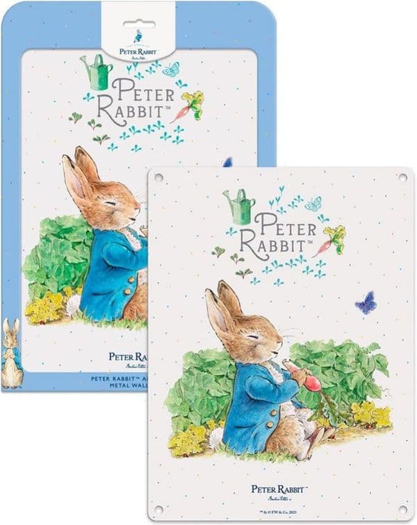 Peter Rabbit by Beatrix Potter Licensed Steel Sign 200mm x 150mm 6291
