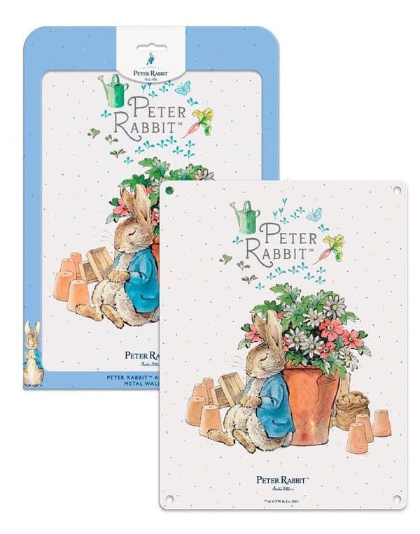 Peter Rabbit by Beatrix Potter Licensed Steel Sign 200mm x 150mm 6294