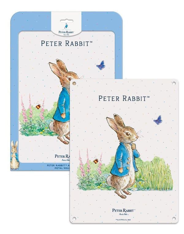 Peter Rabbit by Beatrix Potter Licensed Steel Sign 200mm x 150mm 6296
