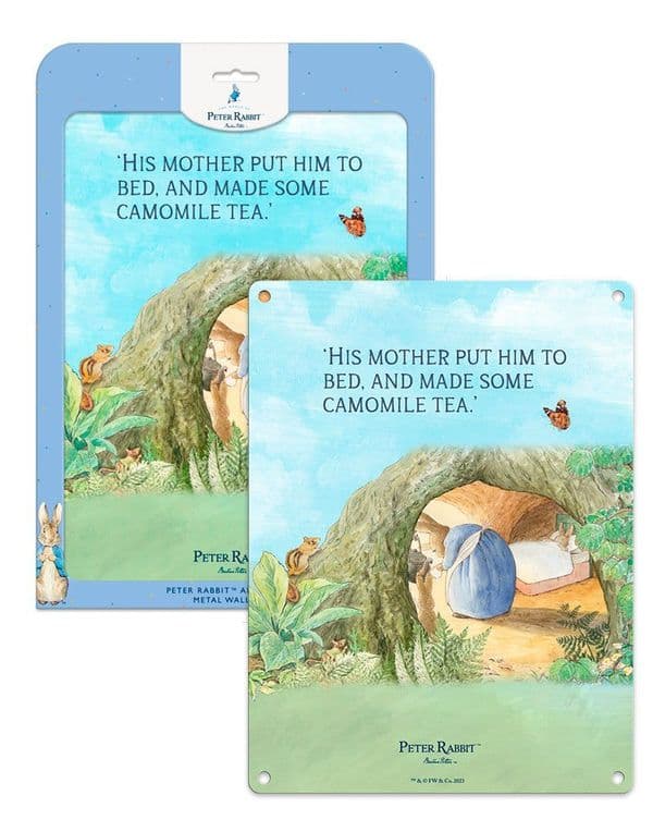 Peter Rabbit Camomile by Beatrix Potter Licensed Steel Sign 200mm x 150mm 6308
