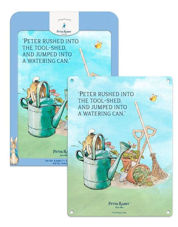 Peter Rabbit Shed by Beatrix Potter Licensed Steel Sign 200mm x 150mm 6306