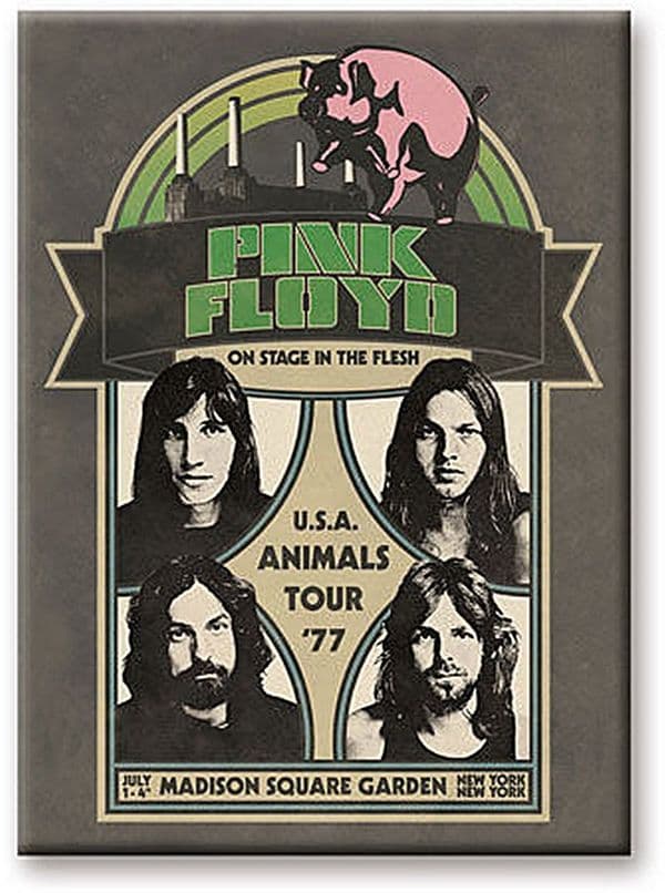 Pink Floyd USA Animals Tour '77 Madison Square Garden Fridge Magnet (nm)