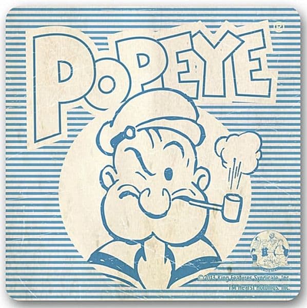 Popeye Portrait drinks mat / coaster (lsh)