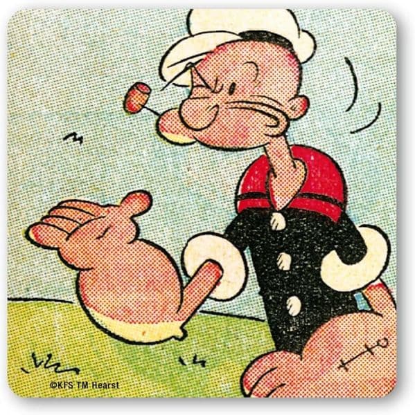 Popeye The Sailor Man Muscles  drinks mat / coaster (lsh)