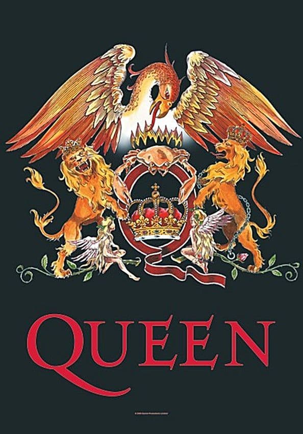 Queen Crest large fabric poster / flag 1100mm x 750mm (hr)