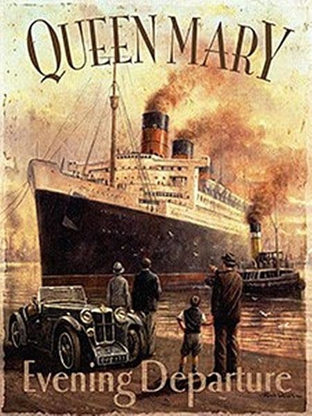 Queen Mary large steel sign 400mm x 300mm (og)