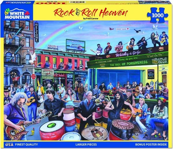 Rock & Roll Heaven 1000 piece jigsaw puzzle by White Mountain 760mm x 610mm
