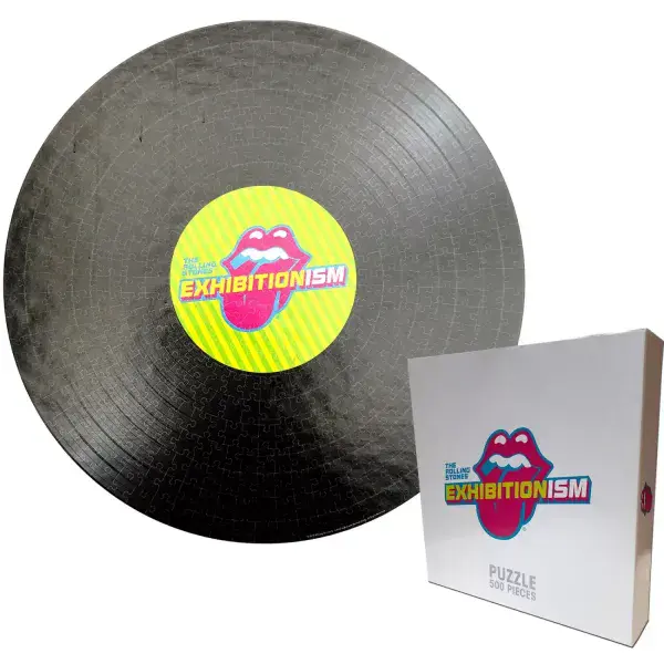 Rolling Stones Exhibitionism Record Shaped  jigsaw puzzle  500 piece (ro)