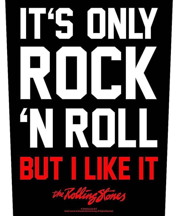 Rolling Stones It's Only Rock 'n Roll ... jumbo sized sew-on cloth backpatch 360mm x 290mm (rz)
