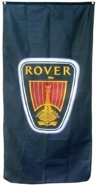 Rover Longship vertical black flag 1500mm x 900mm