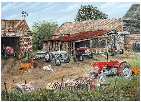 Roy Didwell Red & Grey Fergusons 1000 Piece Jigsaw Puzzle 690mm x 480mm
