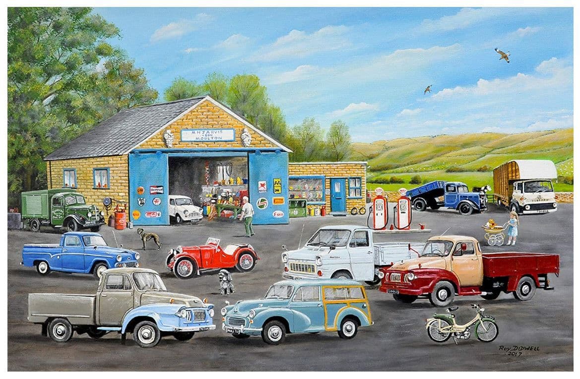 Vintage Truck Mit Blumen Puzzle – 1000 Teile, 68 X 49 Cm, Für Erwachsene & Familien