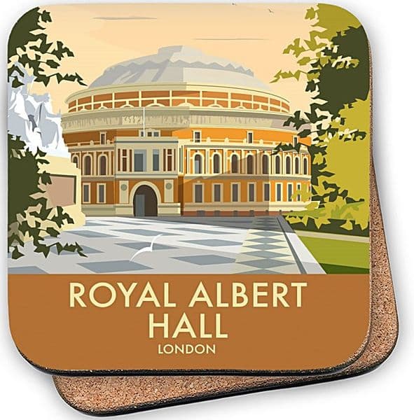 Royal Albert Hall  cork backed drinks coaster    (se)