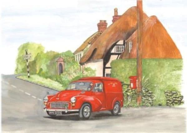 Royal Mail Morris Van by Sue Podbery 1000 piece jigsaw puzzle 690mm x 480mm
