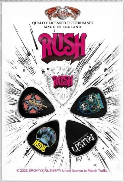 Rush (band) Set Of 5 Guitar Plectrums / Picks
