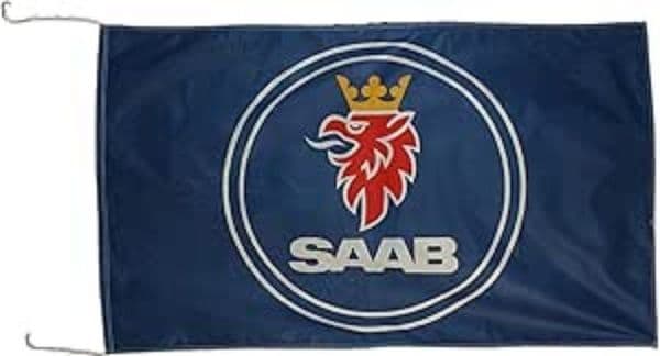 Saab logo flag landscape 1500mm x 900mm