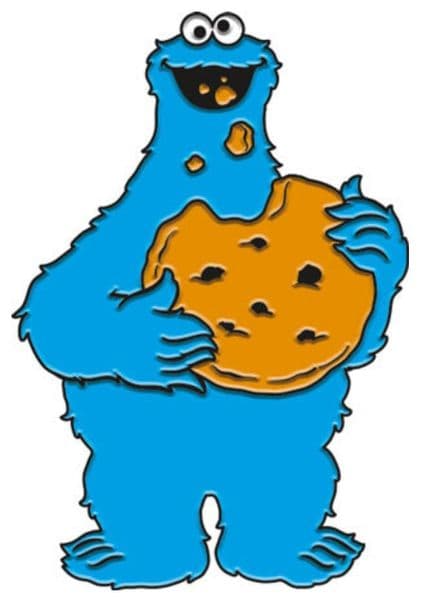 Sesame Street Cookie Monster metal / enamel pin badge