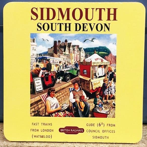 Sidmouth, South Devon - Drinks Mat / Coaster (og)