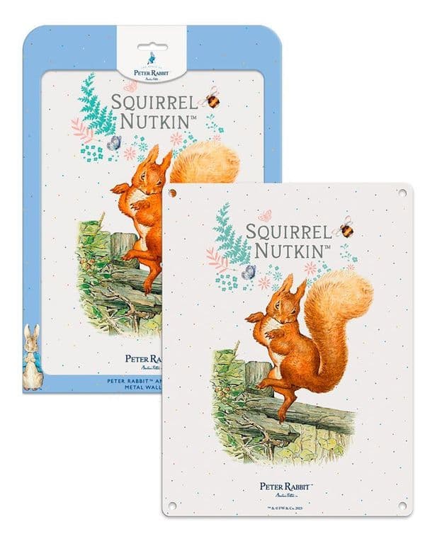 Squirrel Nutkin by Beatrix Potter Licensed Large Steel Sign 400mm x 300mm 6287