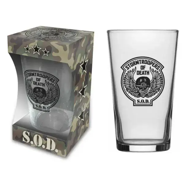 Stormtroopers of Death S.O.D. Winged Logo Pint Beer Glass (rz)
