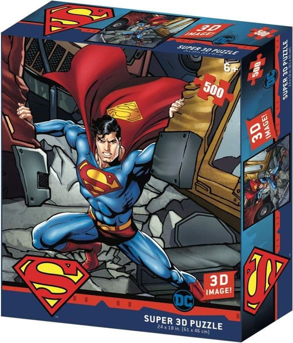 Superman Strength 500 Piece 3D-Look jigsaw puzzle (kc