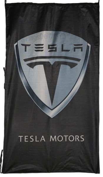 Tesla Motors vertical black flag 1500mm x 900mm