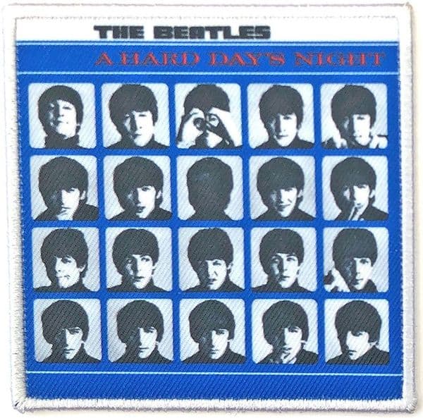 The Beatles A Hard Days Night LP Cover 85mm square iron / sew-on cloth patch (ro)